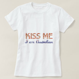 Kuss mir Ich bin Australisches Funny Typografy Cou T-Shirt