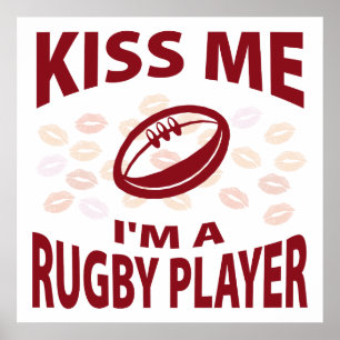 Kuss mir, ich bin ein Rugby-Spieler Poster