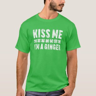 Kuss mir, ich bin ein Tag der Ingwer St. Patrick's T-Shirt
