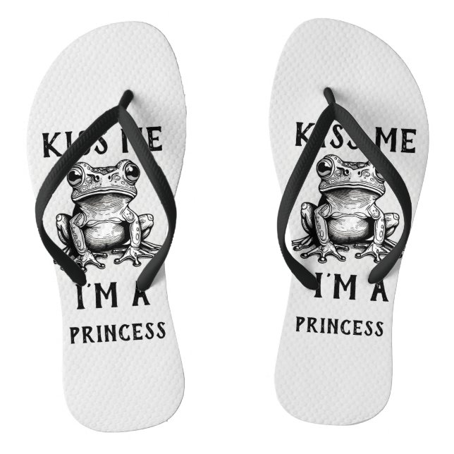 Küss mir, ich bin eine Prinzessin-Flip-Flops Flip Flops (Fußbett)