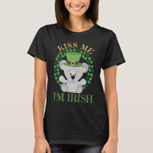 Kuss mir ich bin irisch Lucky Elephant Leprechauns T-Shirt