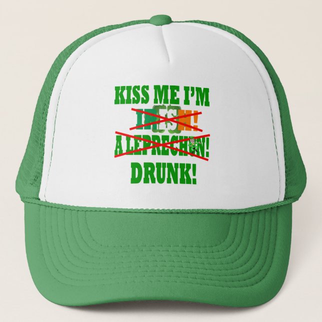 Kuss mir, ich bin irisch truckerkappe (Vorderseite)