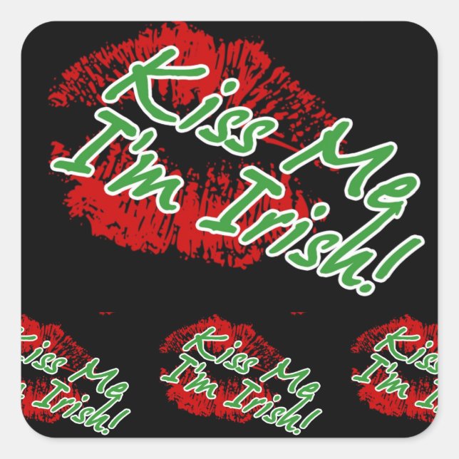 Kuss mir, ich bin irische Lips Stickers (Vorderseite)