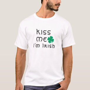 Küss mir, ich bin Irish Lucky Clover Kleeblatt Gre T-Shirt