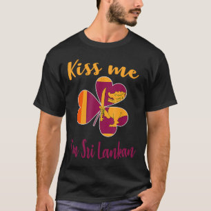 Kuss mir, ich bin Sri Lankas Kleeblatt St Patrick' T-Shirt