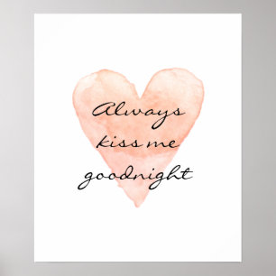 Küss mir immer ein Zitat-Poster vom guten Schlafzi Poster