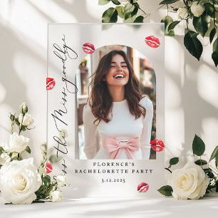 Küss Miss Goodbye Junggeselinnen-Abschied Willkomm Acrylschild