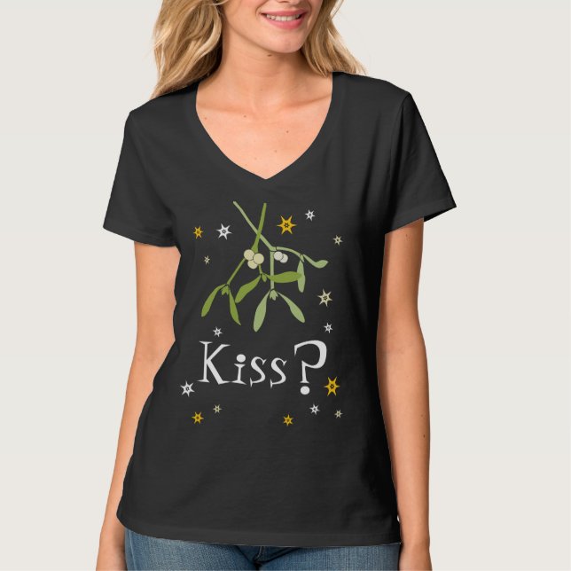 Kuss? MistelzweigweihnachtsT - Shirt (Vorderseite)