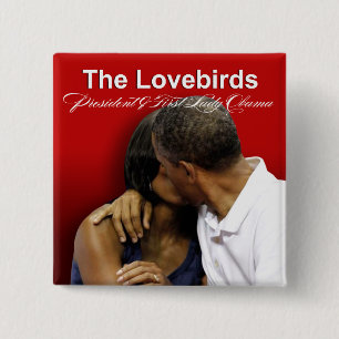 KUSS-NockenLovebirds Präsident u. First Lady Obam Button