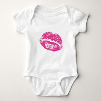 Kuss, rosa Lippen Baby Strampler