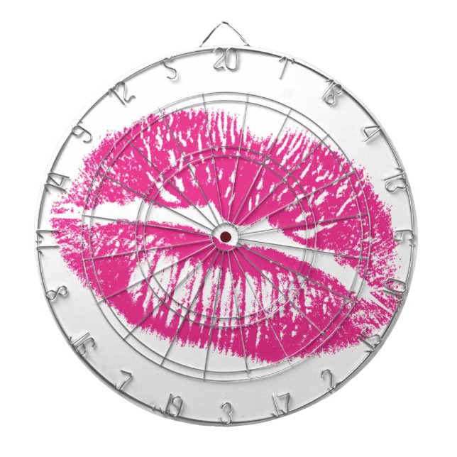Kuss, rosa Lippen Dartscheibe (vorne)