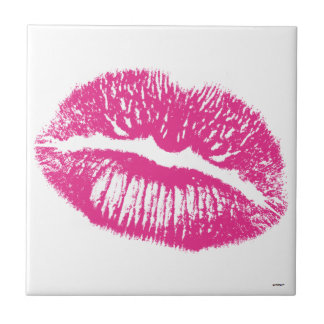 Kuss, rosa Lippen Fliese