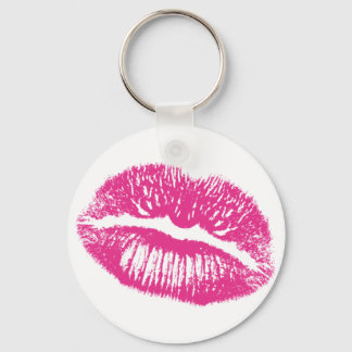 Kuss, rosa Lippen Schlüsselanhänger