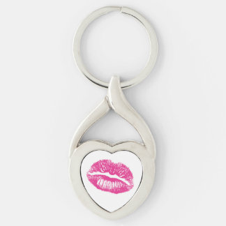 Kuss, rosa Lippen Schlüsselanhänger