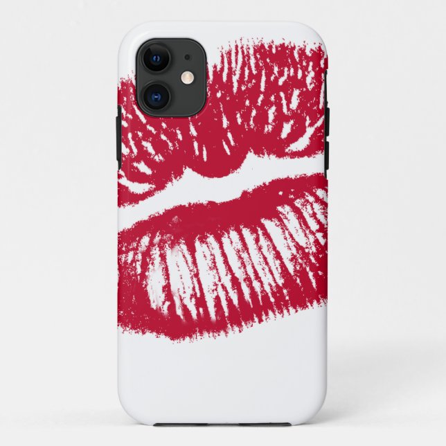 Kuss, rote Lippen Case-Mate iPhone Hülle (Rückseite)