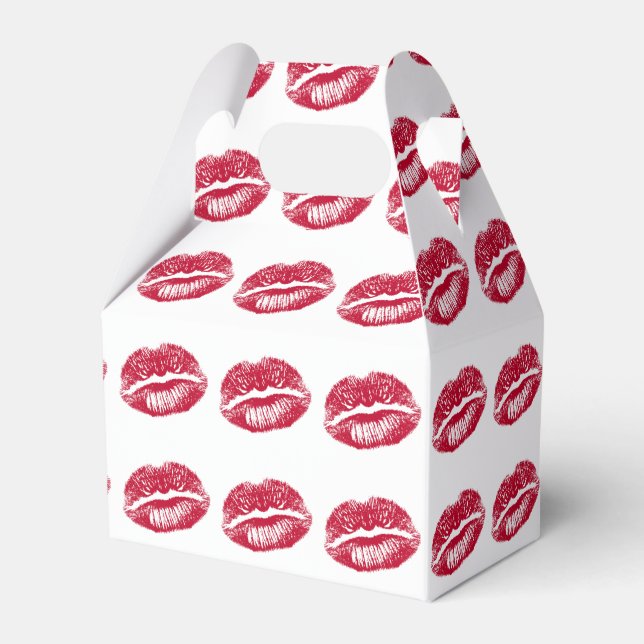 Kuss, rote Lippen Geschenkschachtel (Rückseite)