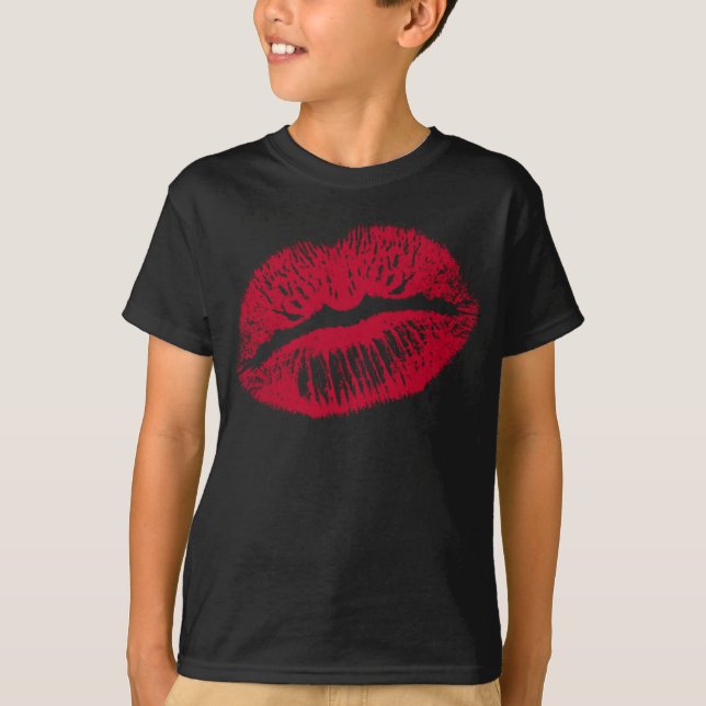 Kuss, rote Lippen T-Shirt (Vorderseite)