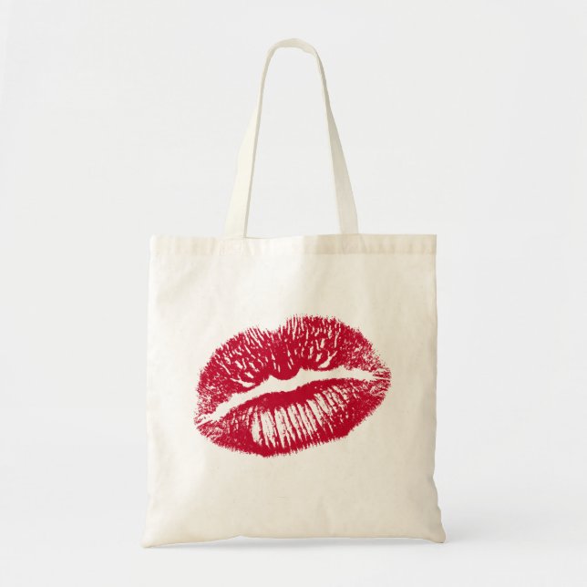 Kuss, rote Lippen Tragetasche (Vorne)