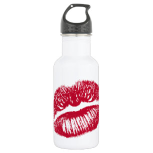 Kuss, rote Lippen Trinkflasche
