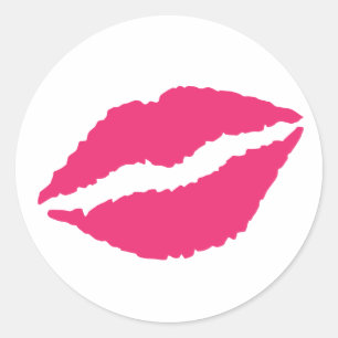 Küss! Runder Aufkleber