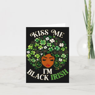 Küss schwarze irische lustige St. Patricks Day Fra Karte
