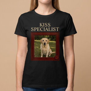 Kuss-Spezialist Individuelles Lustiges Hunde-Foto T-Shirt