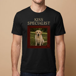 Kuss-Spezialist Individuelles Lustiges Hunde-Foto T-Shirt