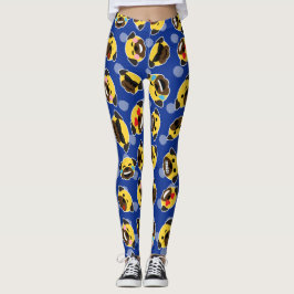 Kuss-Strumpfhosen der Mopsemoticons-(Emojis) coole Leggings