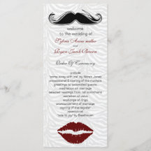 Kuss und Schnurrbart zebra streifen Programm Hochz