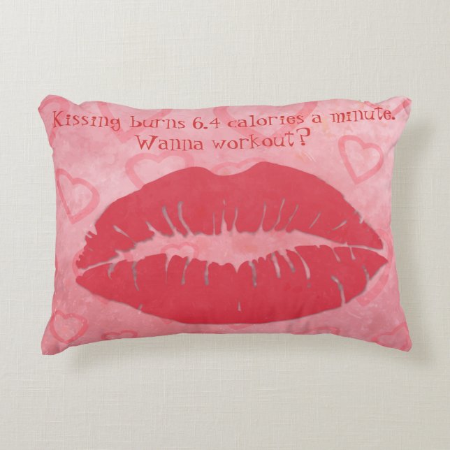 Kuss und Workout Dekokissen (Vorderseite)