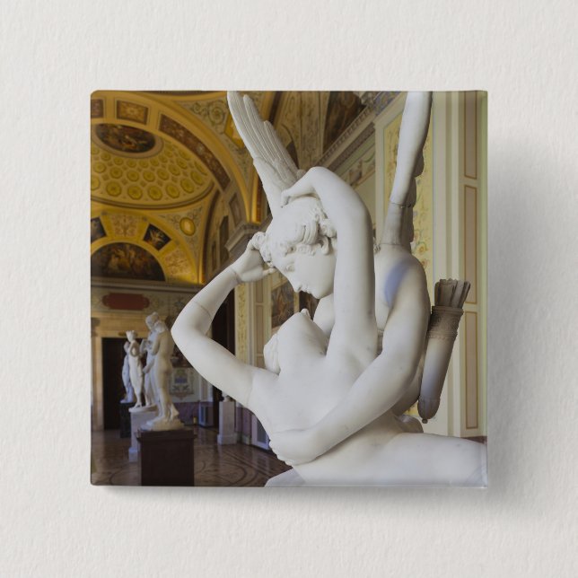 Kuss von Cupid und Psyche, von Antonio Canova Button (Vorderseite)