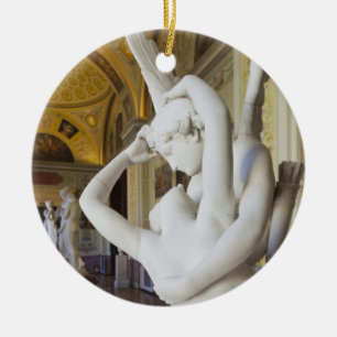 Kuss von Cupid und Psyche, von Antonio Canova Keramikornament