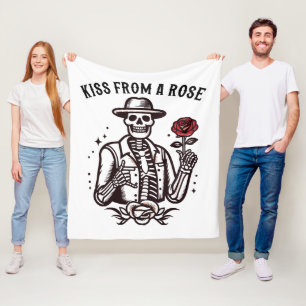 Kuss von einer Rose Fleecedecke