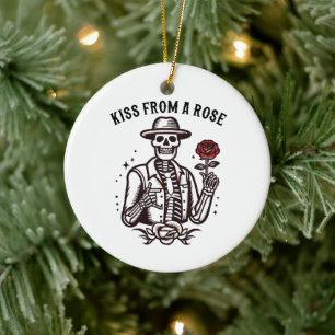 Kuss von einer Rose Keramik Ornament