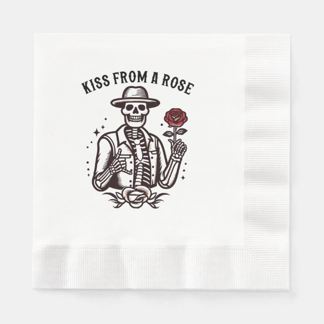 Kuss von einer Rose Serviette (Vorderseite)