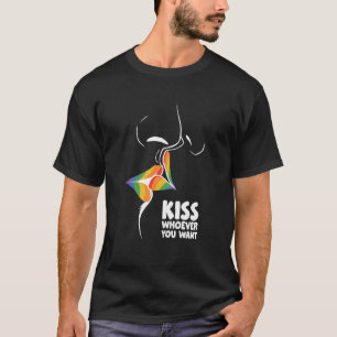 Küss wen du lesbisches pansexual-Diversity Will T-Shirt