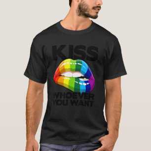 Küss wen du lesbisches pansexual-Diversity Will T-Shirt