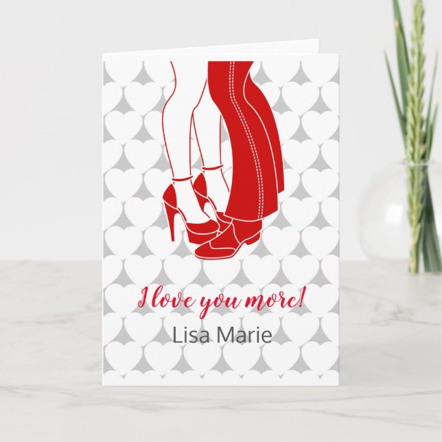 Küsschen am Valentinstag Karte (Vorderseite)