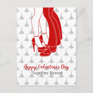 Küsschen am Valentinstag Postkarte