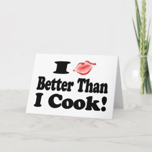 Küsse besser als kochen feiertagskarte