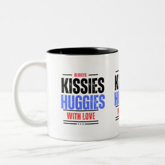 Küsse & Huggies Zweifarbige Tasse