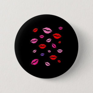 Küsse malen Lippen. Button