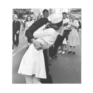 Küssen am VJ-Tag Weltkrieg Notizblock