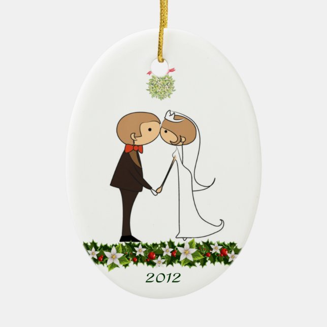 Küssen der Paare Keramik Ornament (Vorne)