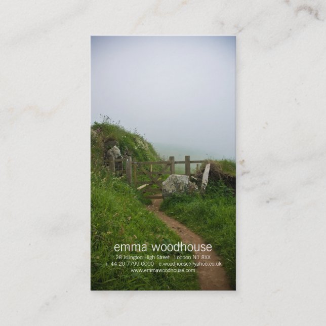 Küssen des Tors Visitenkarte (Vorderseite)