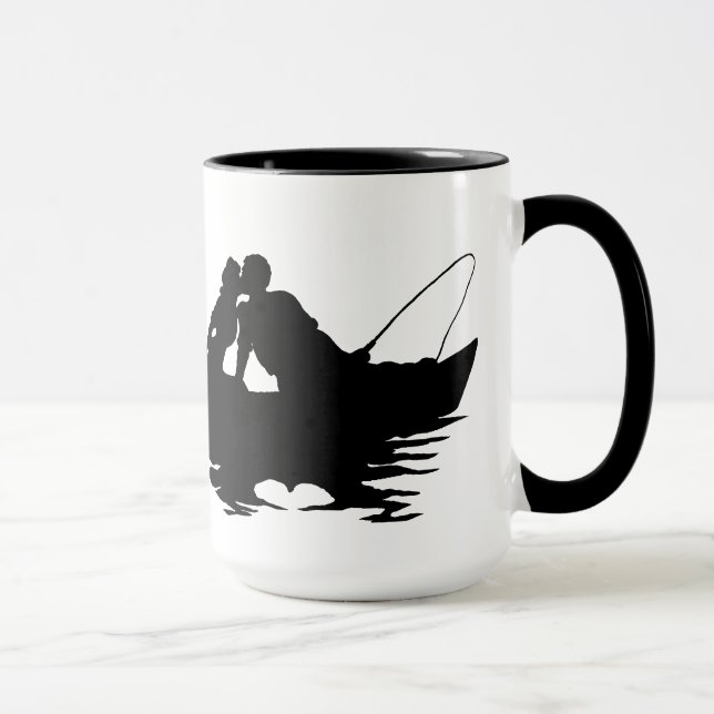 Küssen Fischen Couple Silhouette Tasse Anpassen! (Rechts)