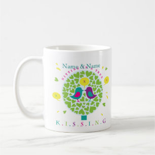 KÜSSEN IN EINEM BAUM personalisiert Kaffeetasse