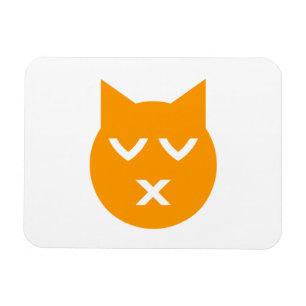 Küssen mit geschlossenen Augen Emoji Katze Magnet