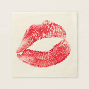 Küssen Red Lips Paper Napkin Serviette