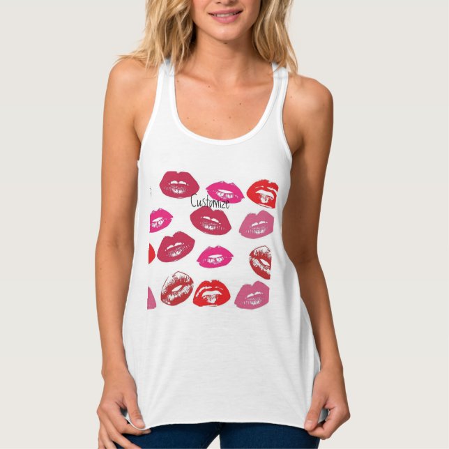 Küssen Rote Lippen Thunder_Cove Tank Top (Vorderseite)